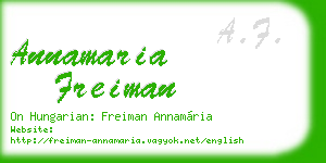 annamaria freiman business card